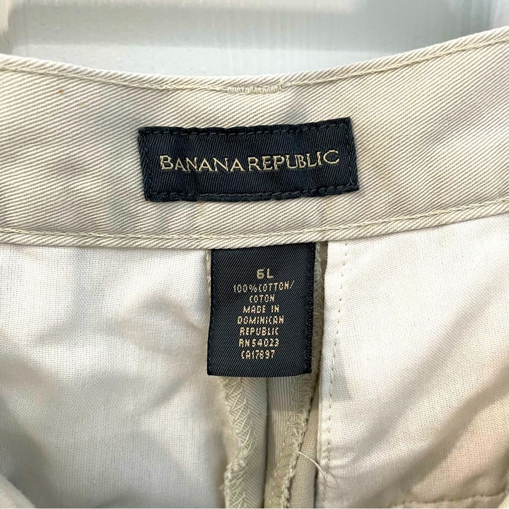 Banana Republic 100% Cotton Khaki Pants Women’s Size 6 Long Length - Picture 4 of 9